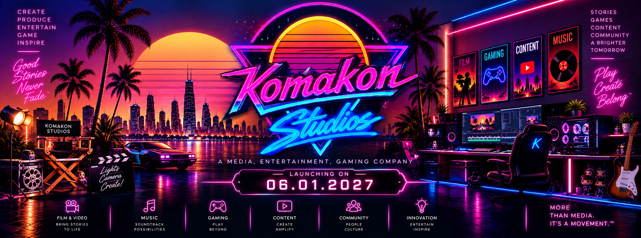 Komakon Studios launch graphic