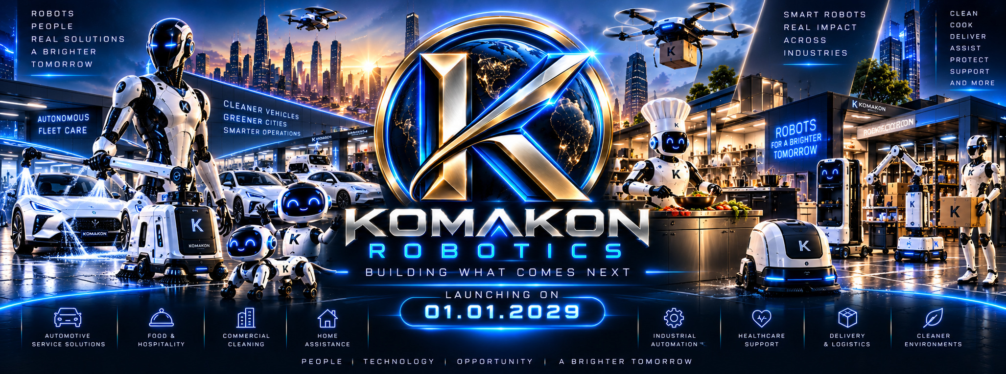 Komakon Robotics launch graphic