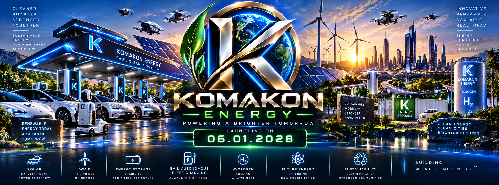 Komakon Energy launch graphic