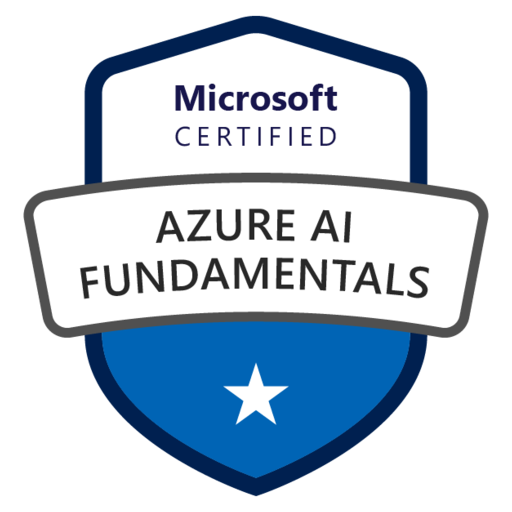 Microsoft Azure AI Fundamentals certification badge